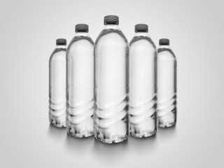 Water bottle mockup 3D Rendering Design