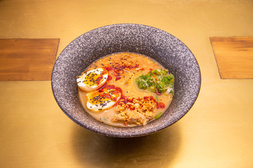 Delicious plate of Japanese ramen