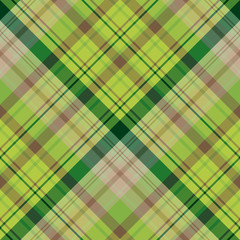 Seamless pattern in interesting great green and brown colors for plaid, fabric, textile, clothes, tablecloth and other things. Vector image. 2