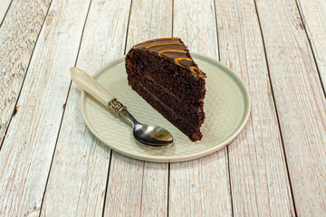 Image of delicious slice of chocolate cake