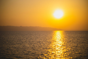 Fototapeta premium sunrise over the sea in havelock andaman india