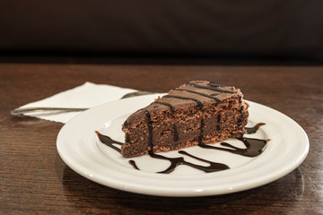 Image of delicious slice of chocolate cake