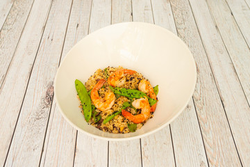 white bowl of teppanyaki rice
