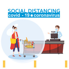 Social distancing and from COVID-19 coronavirus outbreak spreading concept prevention. Maintain a safe distance 2 meters