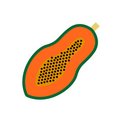 Illustration of Papaya icon vector
