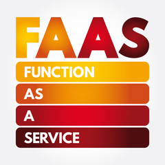 FAAS - Function As A Service acronym, concept background