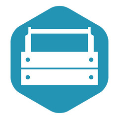 Mailbox icon. Wooden box for storing tools and small items. Vector image isolated on a white background for design and web.