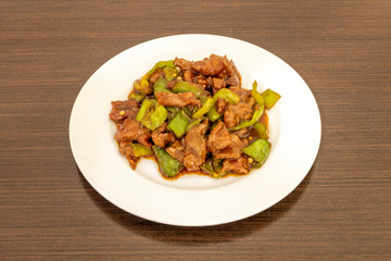 Beef dish with peppers