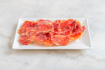 Spanish Iberian ham toast