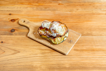 Vegan toast with aubergine