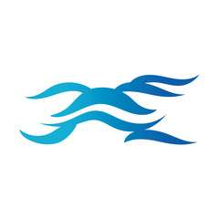 ocean water line gradient style icon