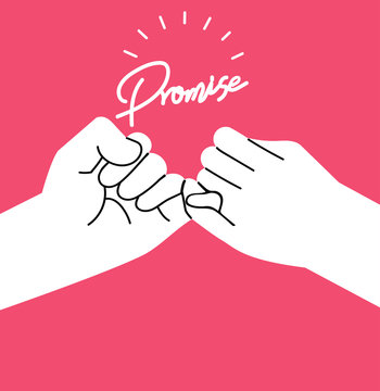 hands making  promise vector sign concept