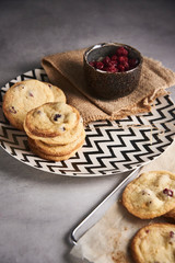 Cranberry cookies still life