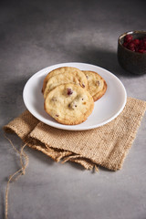 Cranberry cookies still life