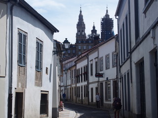 The streets of Santiago de Compostela, Camino de Santiago, Way of St. James, Journey from Negreira, Fisterra-Muxia way, Spain