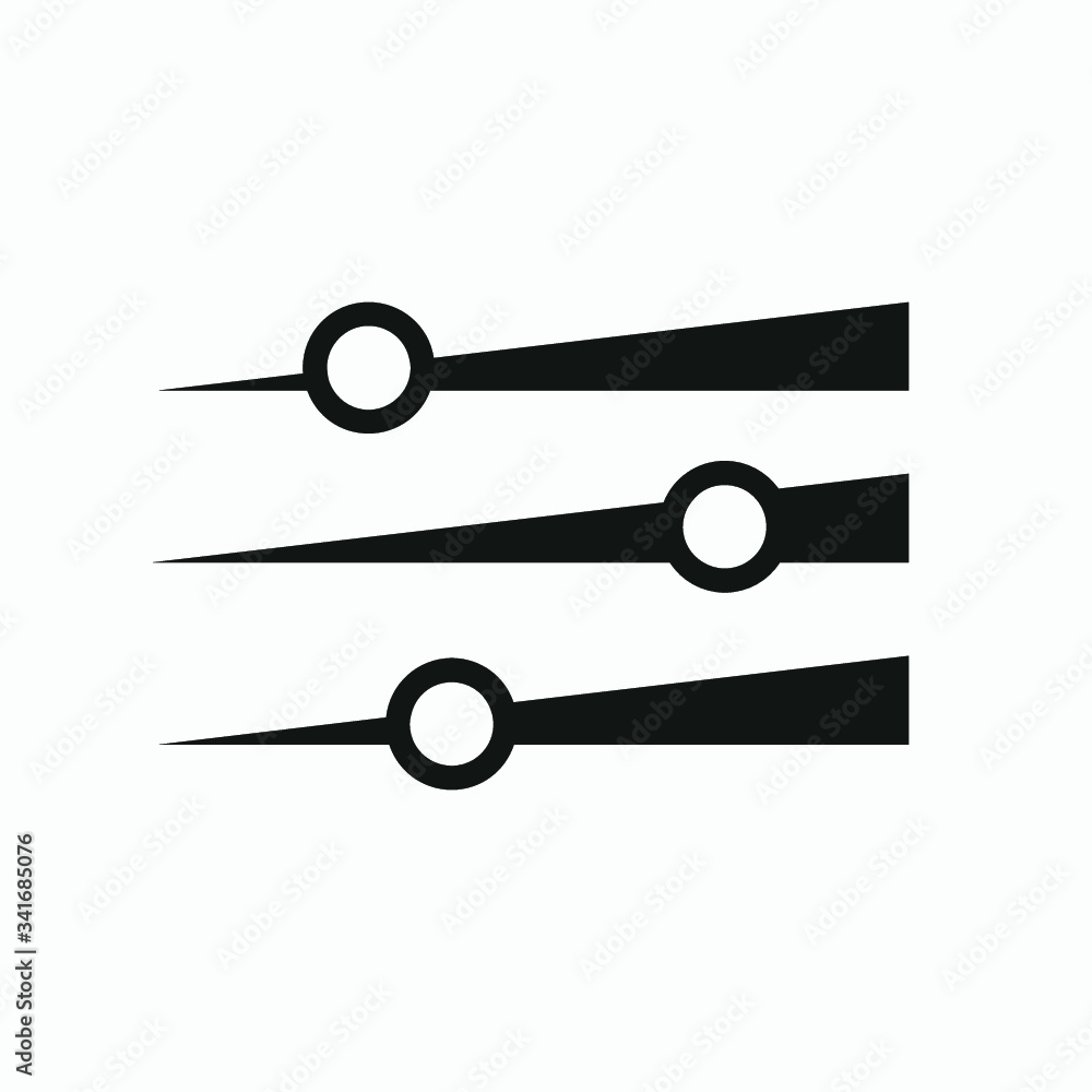Poster equalizer sound music icon. editable line vector. linear symbol control panel volume level. adjustme