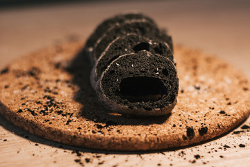Bread with activated charcoal