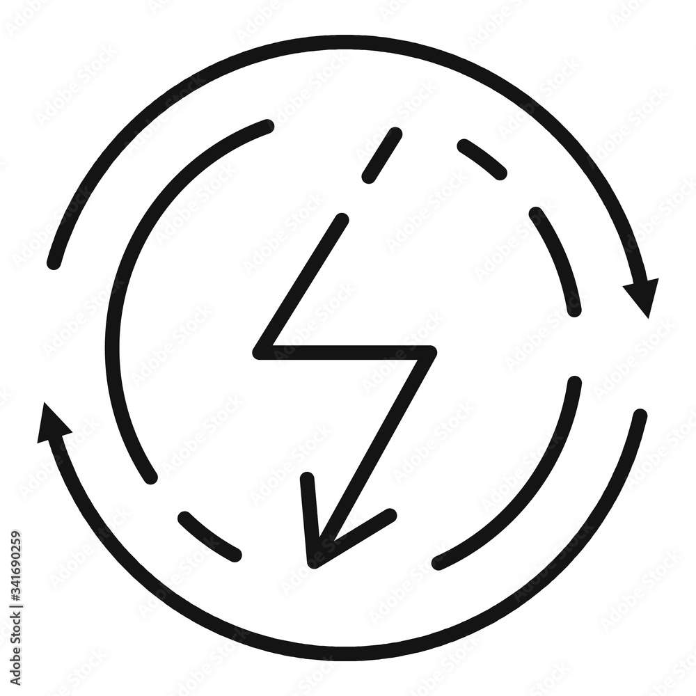 Poster smart house alternative energy icon. outline smart house alternative energy vector icon for web desi