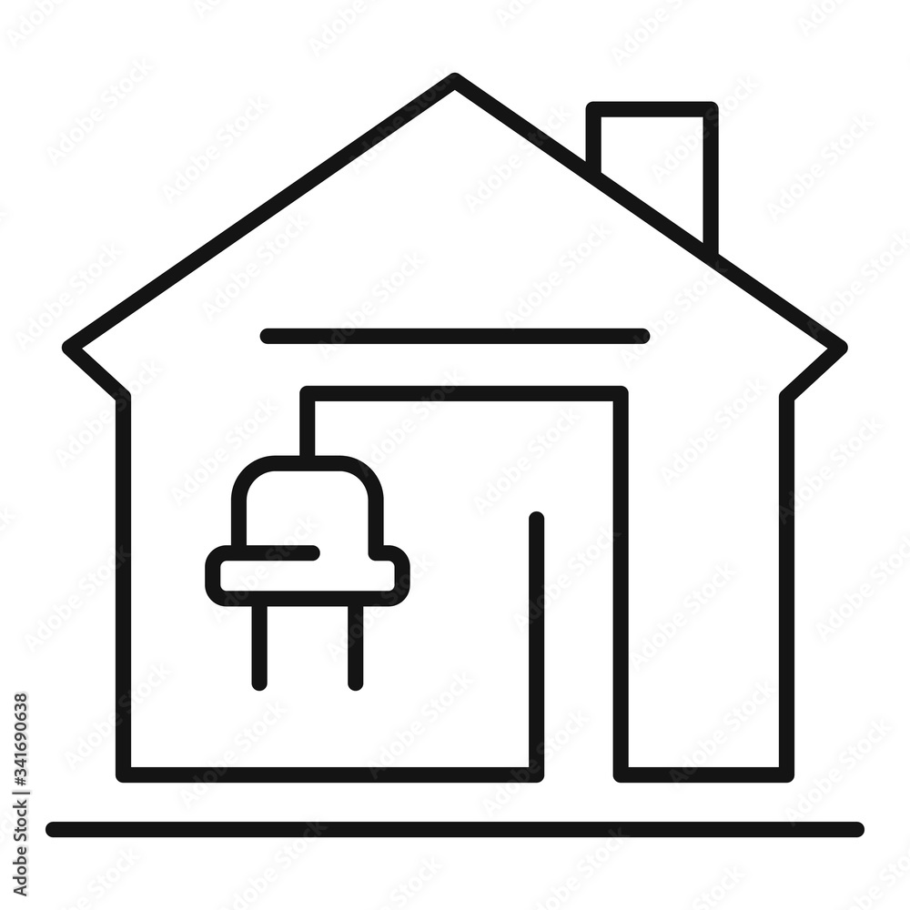 Poster autonomous home icon. outline autonomous home vector icon for web design isolated on white backgroun