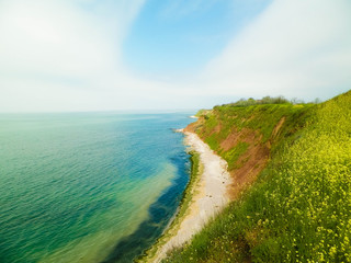 Cliffs on the Black Sea coast, Romania.