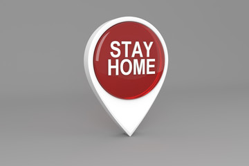 OVID-19 Coronavirus viral social media message sign for social distancing awareness - 3d rendered image