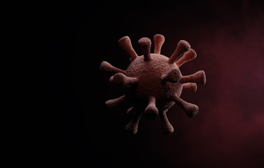 COVI-19 Coronavirus - Microbiology And Virology Concept - 3d rendered image	
