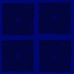 Seamless geometric vector pattern in rythmic ethnic Memphis style, linear background.