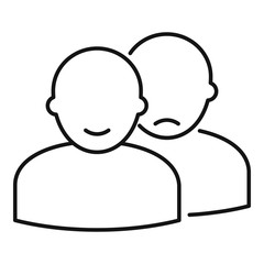 Hospital bipolar disorder icon. Outline hospital bipolar disorder vector icon for web design isolated on white background