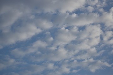 Air clouds in the blue sky with beautiful nature abstract background.