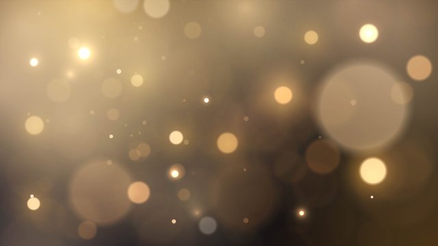 Vector background with golden bokeh dust, sparks with blur effect