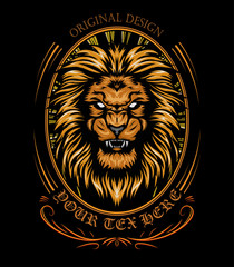 THE lion illustration - lion logo