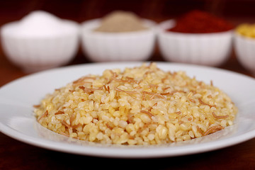 Delicious cooked semolina ready to serve