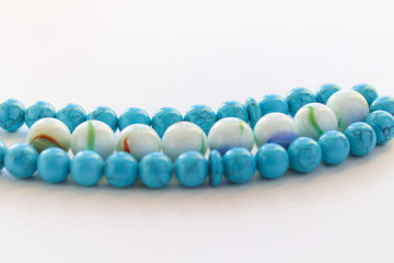 Close up Jade rosary on the white background for sale