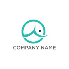 logo elephant and abstract icon vector