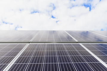 Solar panel against blue sky