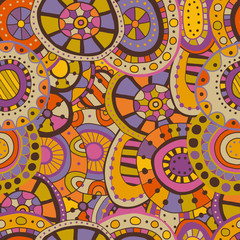 Abstract doodle seamless pattern. Modern design for paper, cover, fabric or other design.