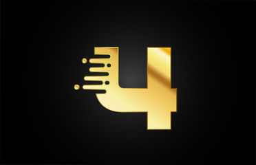 Obraz premium 4 number logo icon for business and company