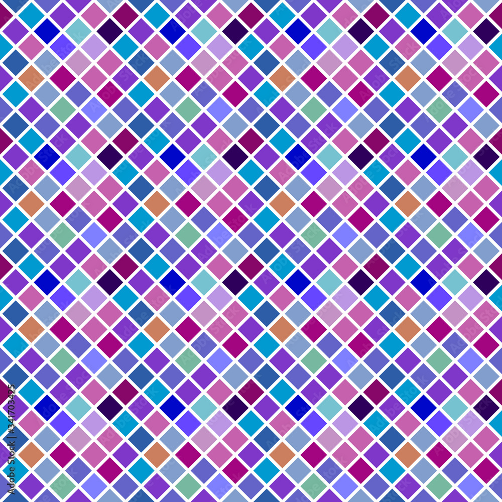 Poster geometrical seamless colorful diagonal square pattern background design - abstract multicolored vect
