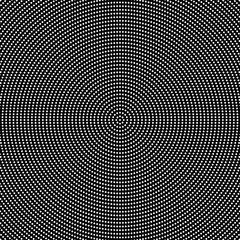 Geometrical halftone round square pattern background - abstract black and white circular vector design from squares