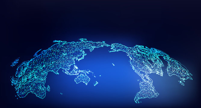 世界地図とネットワークビジネスイメージ