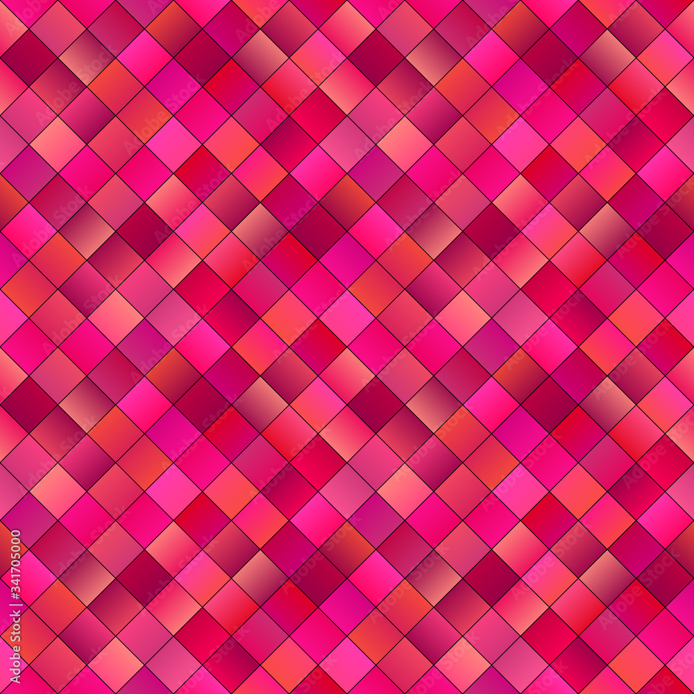 Poster seamless square pattern background - colorful abstract vector design from diagonal squares