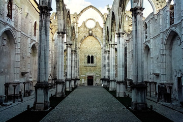 Ruin of the Igreja do Carmo church in Lisbon