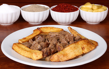 very nice roasted meat potatoes turkish spicy