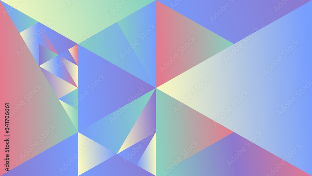 Poster geometric dynamic gradient mosaic triangular desktop background - polygonal abstract multicolored ve