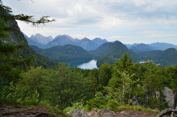 Fototapeta na wymiar Mountain landscape with mountains in the Alps.