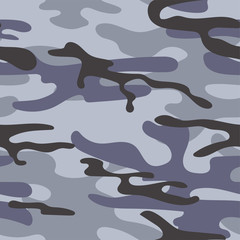 Military camouflage seamless pattern. Khaki texture. Trendy background. Abstract color vector illustration. For design wallpaper, wrapping paper, fabric.