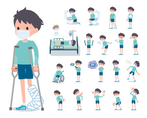 flat type mask blue clothing boy_sickness