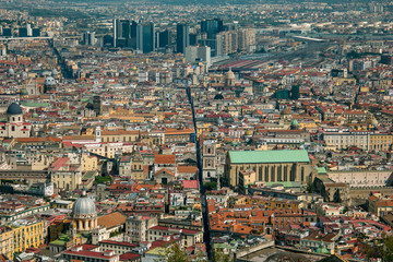 Fototapeta na wymiar Beautiful panorama at Naples Italy