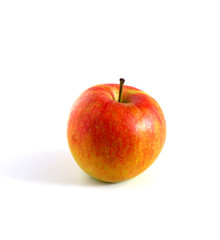 Juicy  apple on a white background. Healthy, tasty fruits.