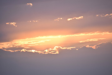 Dramatic sunrise in a abstract nature background.